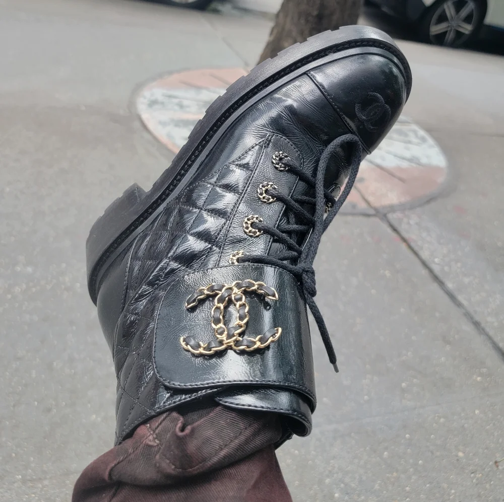 Chanel Biker Moto Boots